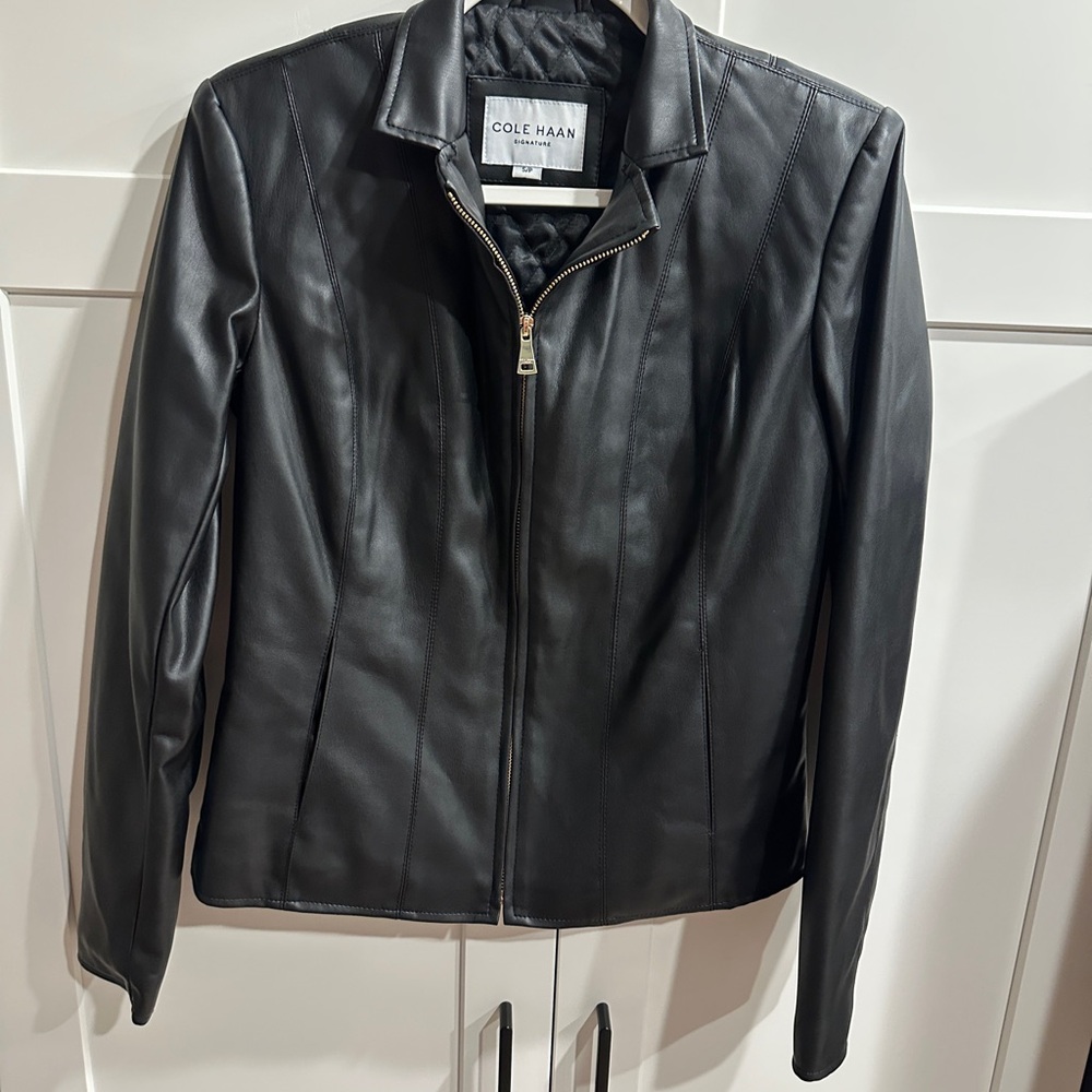 Cole Haan Black Leather Jacket